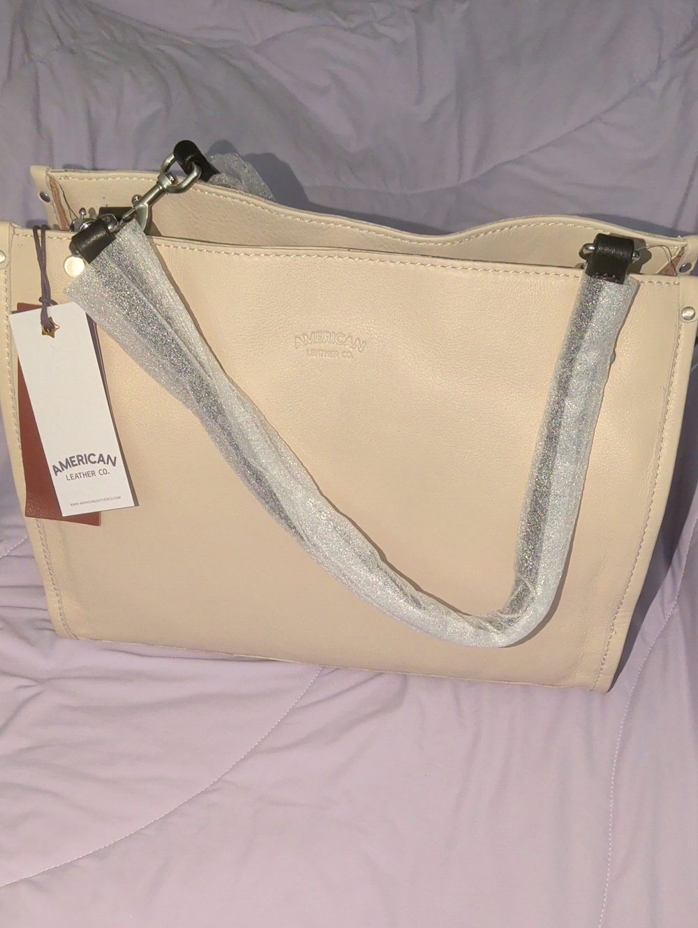 Two Tone Cream And Cognac Tote Bag - Elegant Women’s Shoulder Bag